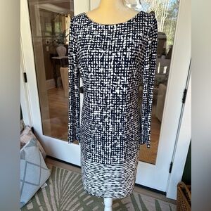 Elegant Navy and White Women's Dress